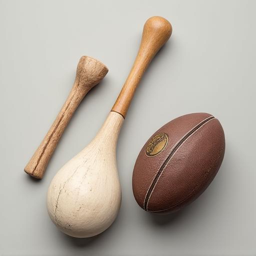 Sliotar, camán, agus liathróid peile le chéile